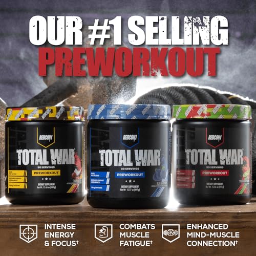 REDCON1 Total War Preworkout - Contains 320mg of Caffeine from Green Tea, Juniper REDCON1
