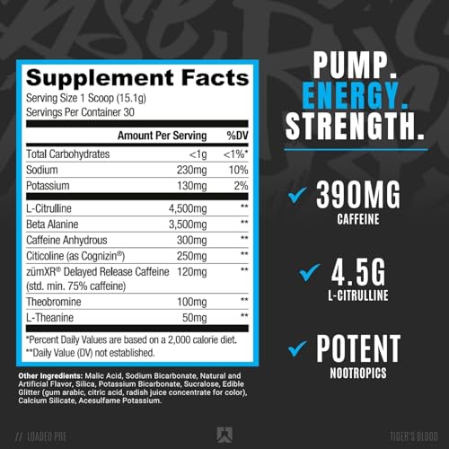 RYSE Up Supplements Loaded Pre Workout Powder Supplement for Men & Women RYSE Up Supplements