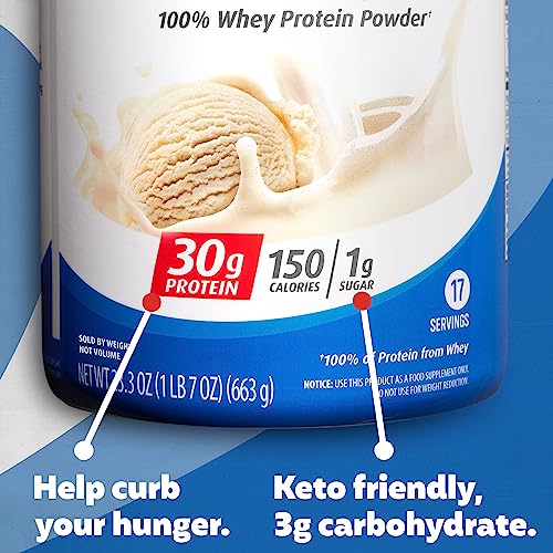 Premier Protein Powder, Vanilla Milkshake, 30g Protein, 1g Sugar, 100% Whey Protein Premier Protein