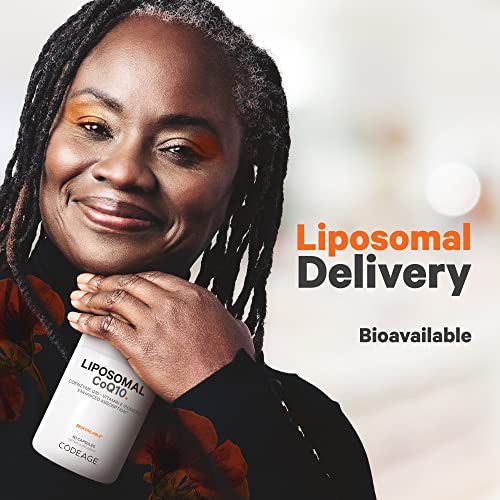 Codeage Liposomal CoQ10 Supplement - Vitamin E Isomers Tocopherols - 125mg Coenzy Codeage