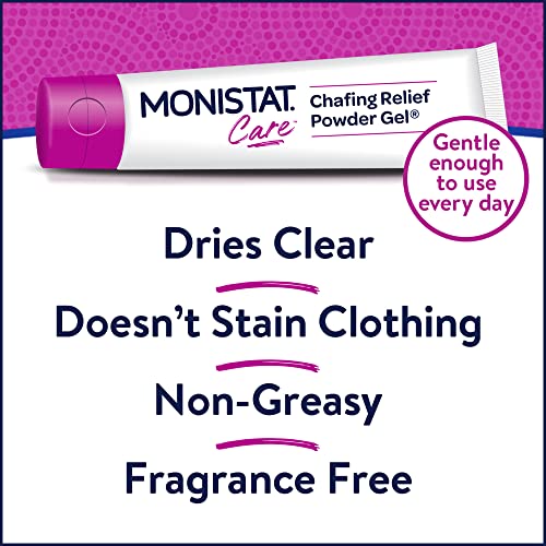 Monistat Chafing Relief Powder Gel, Anti-Chafe Protection, Fragrance Free Chafing Gel, 1.5 Oz, 1 Pack Monistat
