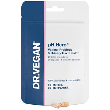 DR.VEGAN | pH Hero | Supports Balanced Vaginal Flora | 50bn CFU | Cranberry | Sea Buckthorn