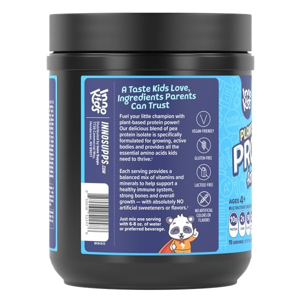 InnoSupps Fruity Donut Plant-Powered Protein for Kids: Essential Nutrients, Delicious InnoSupps