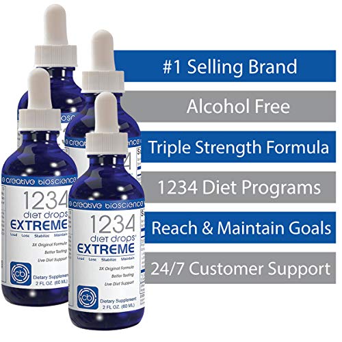 Creative Bioscience 1234 Diet Drops Extreme, 2 Fl Oz (4 Pack) Creative Bioscience