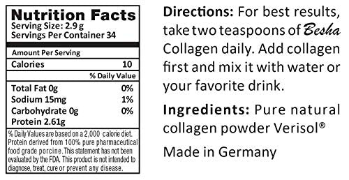 BESHA INC Verisol - Collagen Bioactive Peptides (Natural Collagen Powder) Made in Germany BESHA INC
