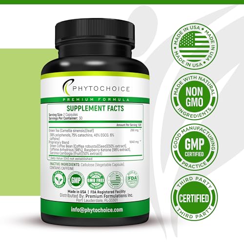 Green Tea Extract-Natural Appetite Suppressant for Weight Loss for Women and Men-Green PHYTOCHOICE
