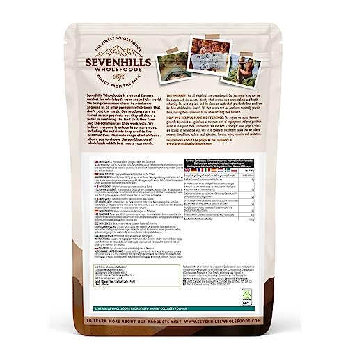 Sevenhills Wholefoods Hydrolysed Marine Collagen Powder 300g, from Switzerland, 100% Pure Unflavoured Protein Peptides Sevenhills Wholefoods
