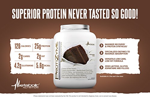 Metabolic Nutrition, Protizyme, 100% Whey Protein Powder, High Protein, Low Carb Metabolic Nutrition