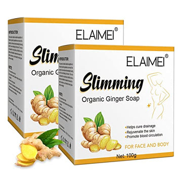 REVIGLAM Ginger Bar Soap, Vegan Slimming Ginger Bath Soap, Effective Weight Loss 