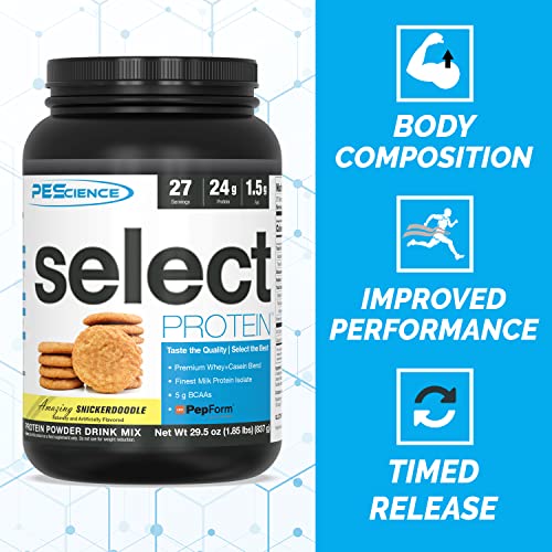PEScience Select Low Carb Protein Powder, Snickerdoodle, 27 Serving, Keto Friendly PEScience