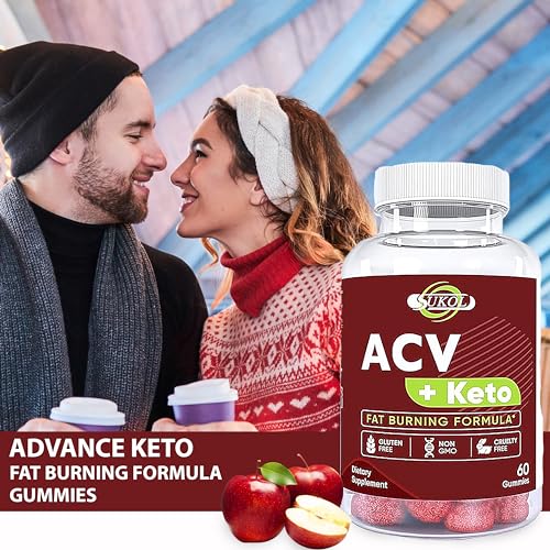 60 Counts Keto ACV Gummies Advanced Formula - Diet Gummies for Women & Men