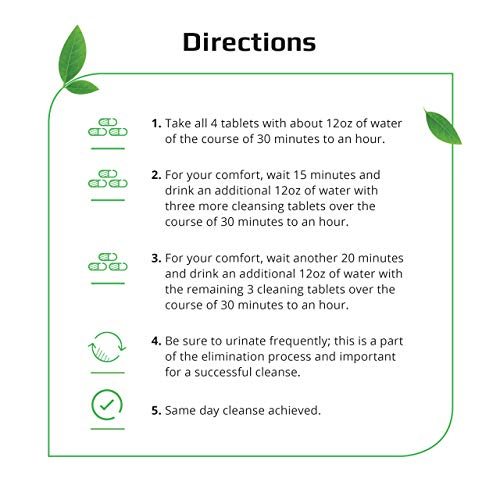 Herbal Clean - QTabs Same-Day Detox, Portable and Discreet, 10 Tablets Herbal Clean