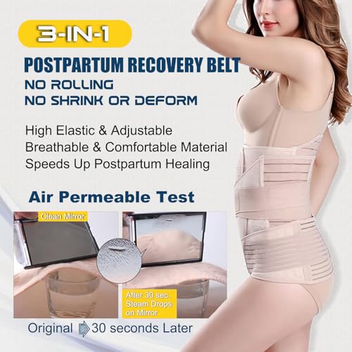 ChongErfei 3 in 1 Postpartum Support - Recovery Belly/waist/pelvis Belt Shapewear Slimming ChongErfei