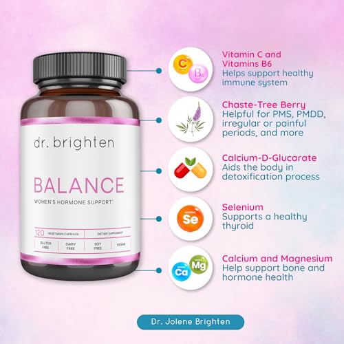 Dr. Brighten Balance - Hormone Balance for Women with Chasteberry and DIM - Targets Dr. Brighten