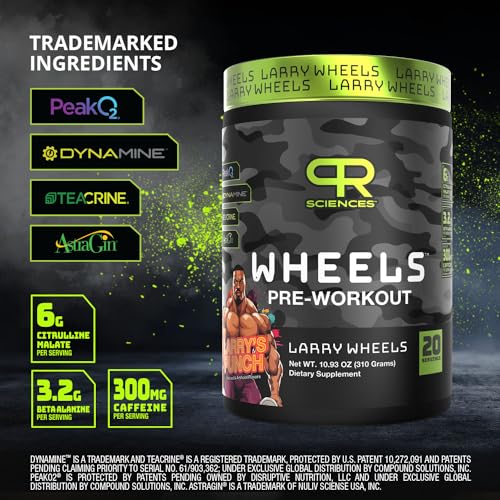 Larry Wheels' Pre Workout - Energy Drink Powder - Pre Workout Powder for Men & Women PR Sciences