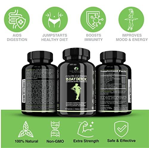 Colon Cleanser Detox. Premium 15 Day Fast-Acting Detox Cleanse Diet Pills, Probiotic THE ENCLARE NUTRITION