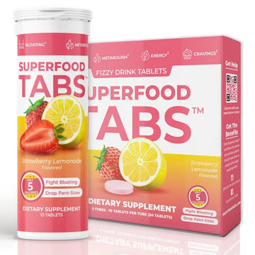 Superfood Tabs Detox Cleanse Drink - Fizzy Nutrition Supplement for Women and Men 