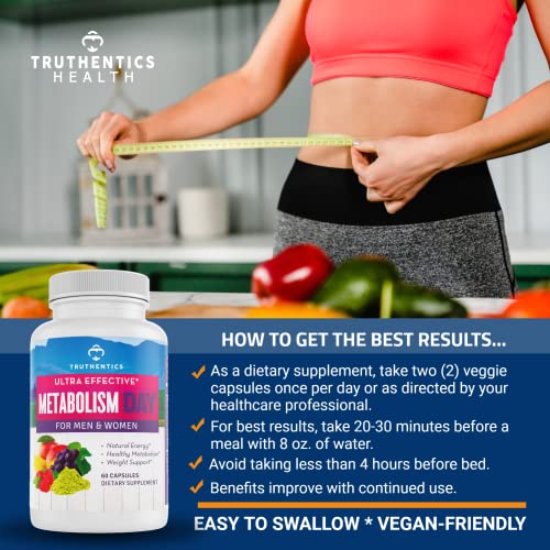 TRUTHENTICS Metabolism Booster for Women & Men - Natural Appetite Suppressant TRUTHENTICS