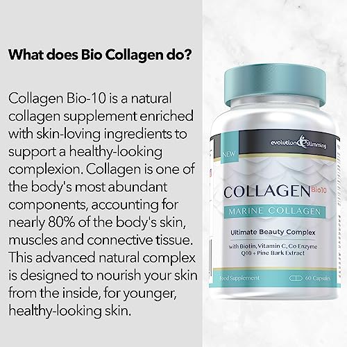 Collagen Bio-10 with Marine Collagen, Biotin & Co-Enzyme Q10 (60 Capsules) Evolution Slimming