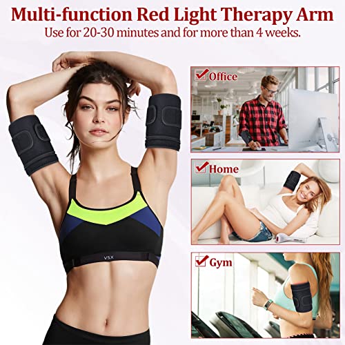 NEXTWOOD 660nm and 850nm Infrared Red Light Arm Therapy Wrap Belt with Timer & Brightness Setting Red NEXTWOOD