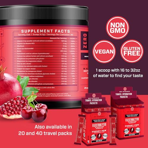 KEY NUTRIENTS Multivitamin Electrolytes Powder No Sugar - Sweet Cherry Pom Electroly KEY NUTRIENTS
