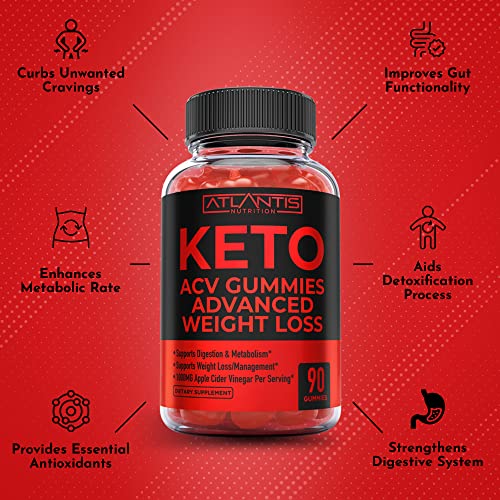 Keto ACV Gummies for Weight Loss - Supports Digestion, Advanced Weight Loss, Detox Atlantis Nutrition