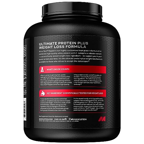 MuscleTech Nitro-Tech Ripped Lean Whey Protein Powder Whey Protein Isolate Weight MuscleTech