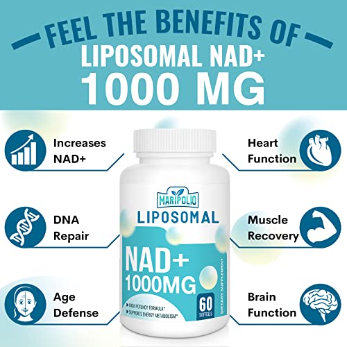 Liposomal NAD+ Supplement 1000 mg | Highest NAD Pontecy | Max Absorption | Pure NAD Maripolio