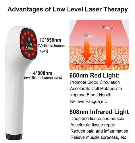 iKeener Handheld Light Therapy for Pain Relief,Portable Low-Level Light Therapy for Dogs and Humans iKeener