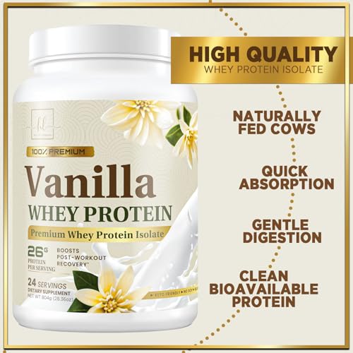 Hello Lovely! Whey Protein Powder, Vanilla Flavored Whey Isolate with 26g Protein Hello Lovely!