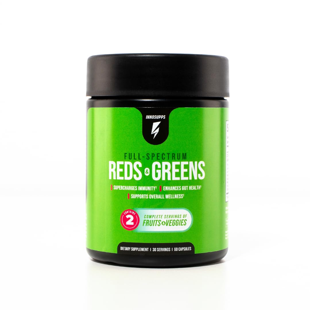InnoSupps Full Spectrum Reds & Greens | PhytoServ, 2 Servings of Fruits + Veggies Per 