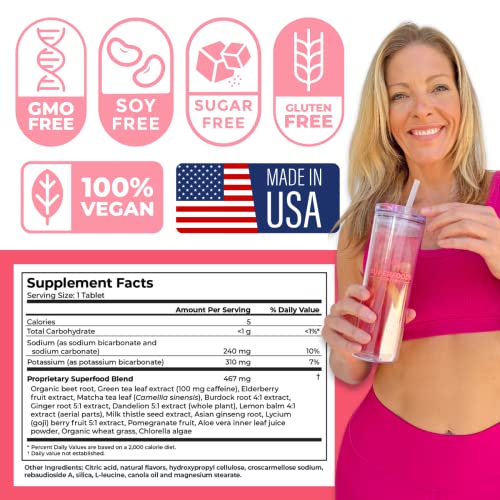 Superfood Tabs Detox Cleanse Drink - Fizzy Nutrition Supplement for Women and Men skinnytabs