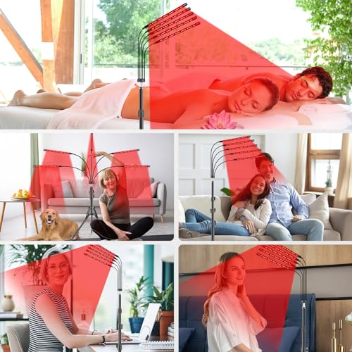 Red Light Therapy Lamp, 150 LEDs Infrared Light Therapy with Adjustable Stand - 660nm Redlight Rikimxin