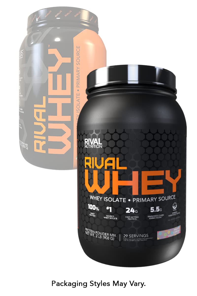 Rivalus Rivalwhey – Fruity Cereal 2lb - 100% Whey Protein, Whey Protein Isolate Primary Rivalus