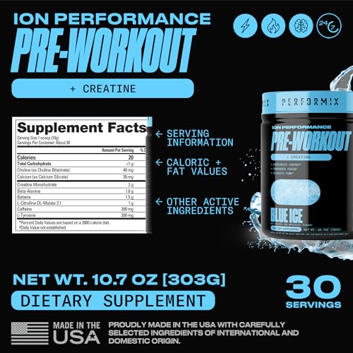 PERFORMIX - ION Pre Workout - Increase Pump, Energy & Endurance