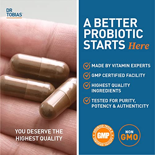 Dr. Tobias Probiotics 30 Billion, 10 Strains, 30 Billion CFU's, Targeted Release Probiotics Dr. Tobias