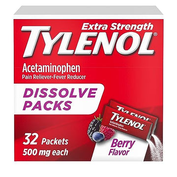 Tylenol Extra Strength Dissolve Packs, 500 mg Acetaminophen Pain Reliever & Fever Reducer,