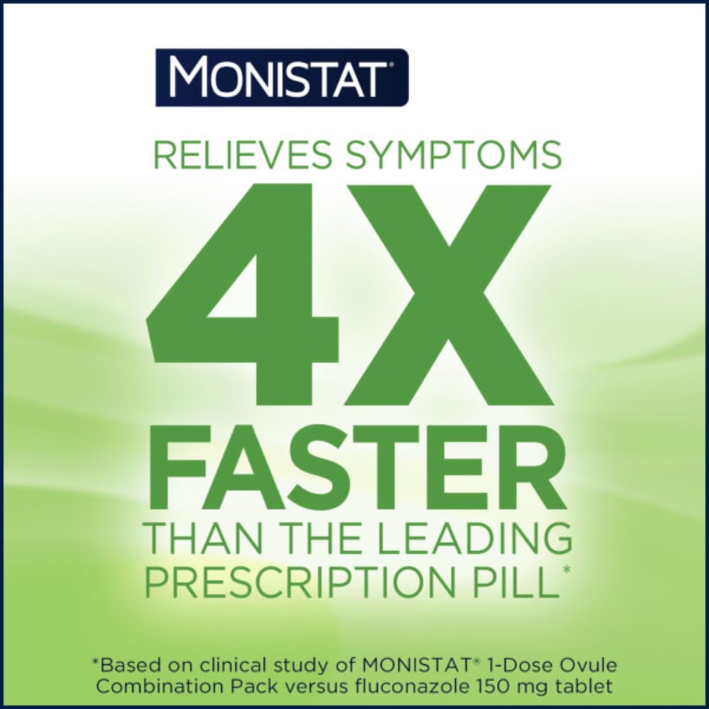 Monistat 3 Vaginal Cream, 3-Day Treatment Combination Pack, 3 Ovule Inserts and External Cream Monistat