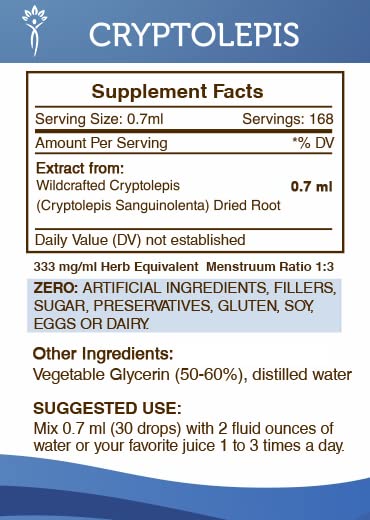 Secrets of the Tribe Cryptolepis Tincture Alcohol-Free Extract, High-Potency Herbal Drops Secrets of the Tribe