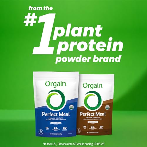 Orgain Organic Perfect Meal Replacement Protein Powder, Chocolate - 25g Plant Based Orgain