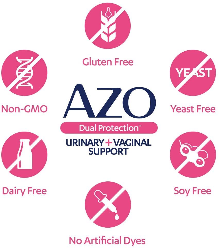 AZO Boric Acid Vaginal Suppositories, 30 Count + AZO Dual Protection, 30 Count, Urinary + Vaginal Support* AZO