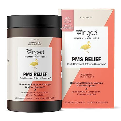 Winged Wellness PMS Relief Vitamins - Daily Hormonal and Balance and PMS Symptom Relief