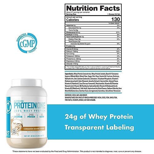 NutraOne ProteinOne Whey Protein Promote Recovery and Build Muscle with a Protein NutraOne