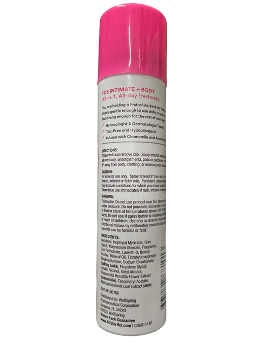 FDS Hypoallergenic Intimate Deodorant Spray, Extra Strength 2 Ounce (2-Pack)