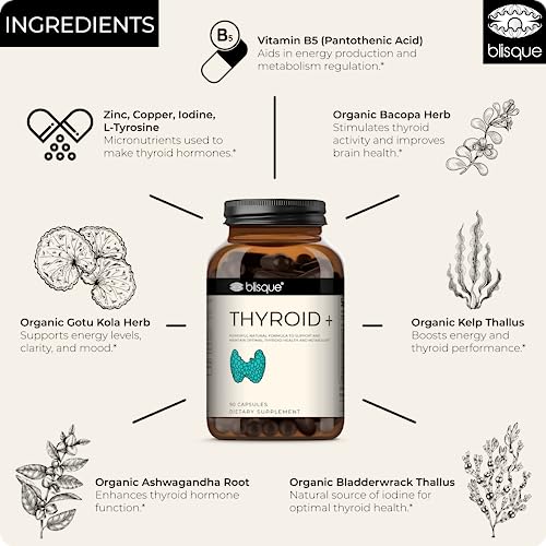 Blisque – Thyroid Support Supplement Complex for Healthy Metabolism and Increased Energy Blisque