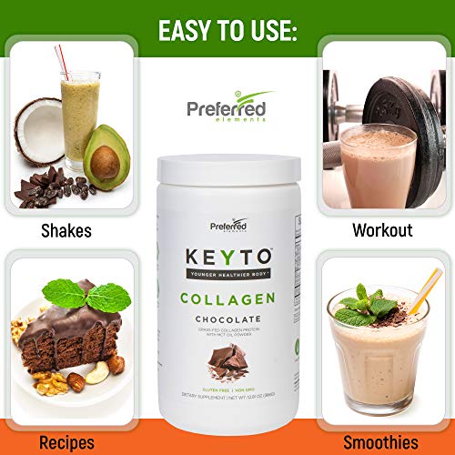 Keto Collagen Protein Powder with MCT Oil – Keto and Paleo Friendly Grass Fed and Pasture Preferred Elements