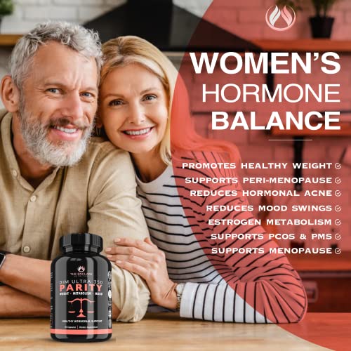 DIM Supplement 350mg. Estrogen Balance for Women & Men, Hormonal Acne Supplements