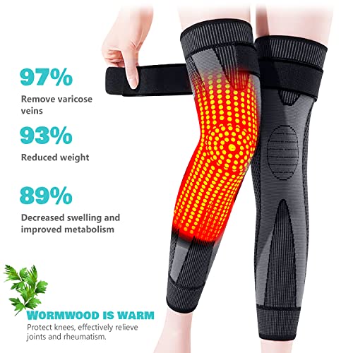 DAFUZ Tourmaline Acupressure self-Heating Shaping Knee Sleeve, Mugwort Acupressure DAFUZ