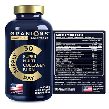 Thermogenic Hydrolyzed Collagen Burn - Hyaluronic Acid, Vitamin C, Multi Collagen Complex