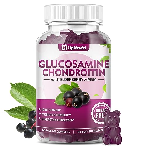 UPNEUTRI Glucosamine Chondroitin Gummies Sugar Free, Extra Strength 1500mg Glucosam